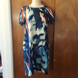 Printed Short Sleeve Dress